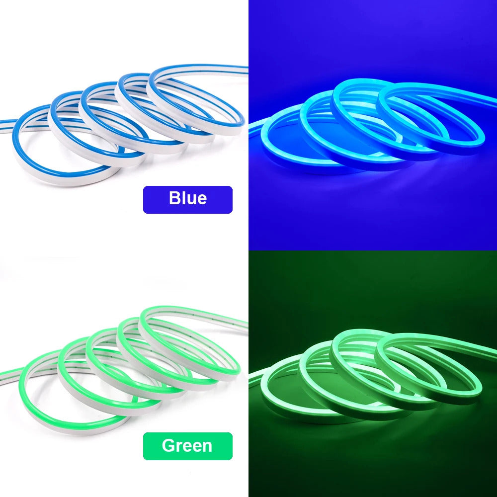 Image of 12V LED neon light strip for versatile home decoration