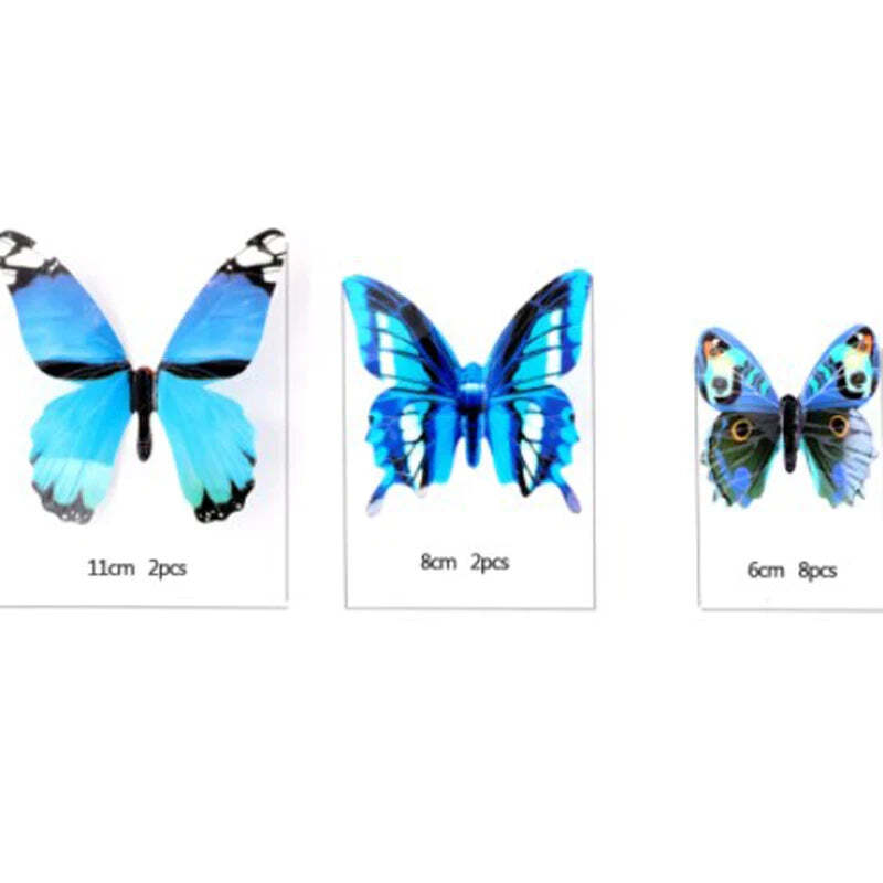 Image of 3D luminous butterfly wall stickers for creative home decoration