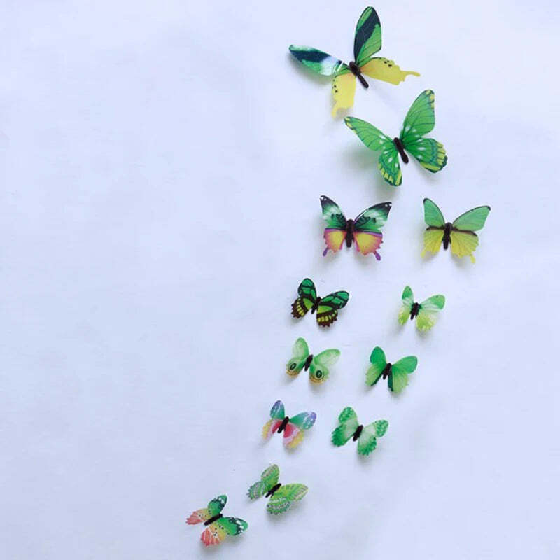 Image of 3D luminous butterfly wall stickers for creative home decoration