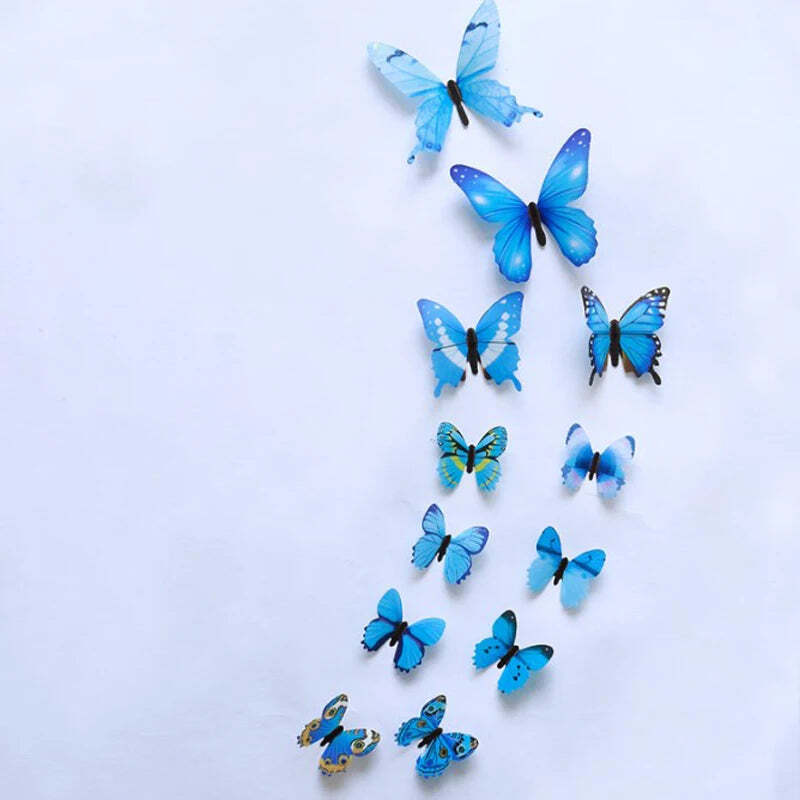 Image of 3D luminous butterfly wall stickers for creative home decoration