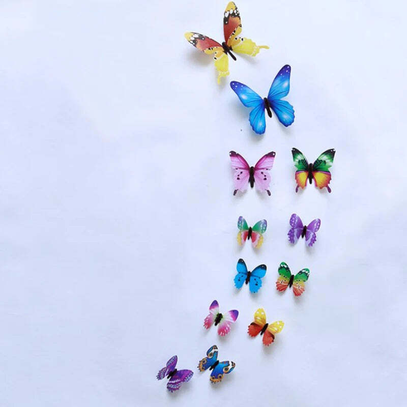 Image of 3D luminous butterfly wall stickers for creative home decoration