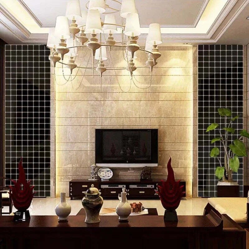 Image of 3D square mirror wall stickers for stylish home decor