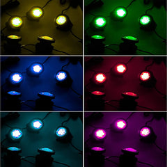 Solar Lights for Garden, RGB Waterproof Solar Lawn Lights Decorative