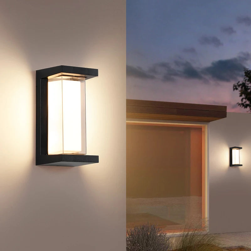 Outdoor LED Wall Lamp with Motion Sensor, Waterproof Exterior Wall Lights