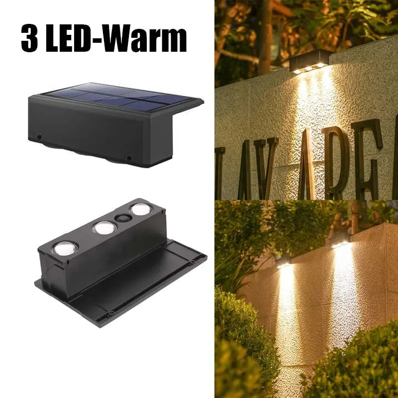 Variant image for Solar Powered Outdoor Wall Light for Elegant Garden Illumination-2