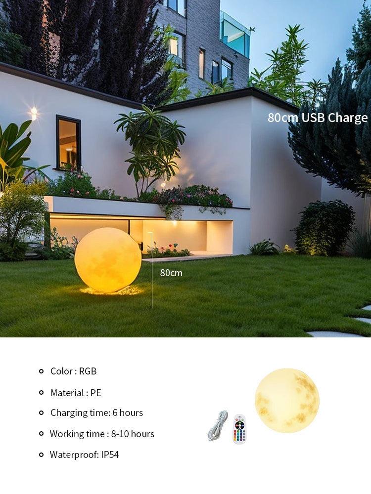 Variant image for Solar LED Garden Ball Light, Waterproof RGB Colors, Remote Controlled Outdoor Light-2