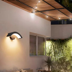 Outdoor Waterproof Wall Lamp with Motion Sensor Induction, Modern Exterior Wall Light