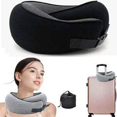 Premium Memory Foam U-Shaped Travel Neck Pillow - Ultimate Comfort for Long Journeys