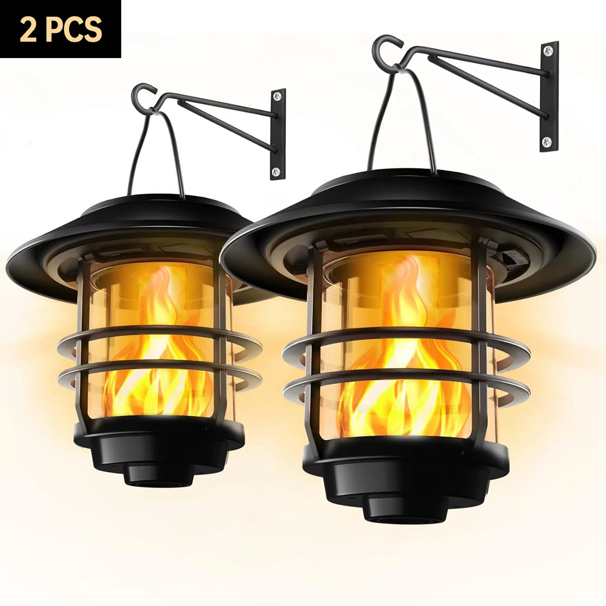 Variant image for Outdoor Solar Lantern with Flickering Flames, Solar Powered Lanterns for Garden-1