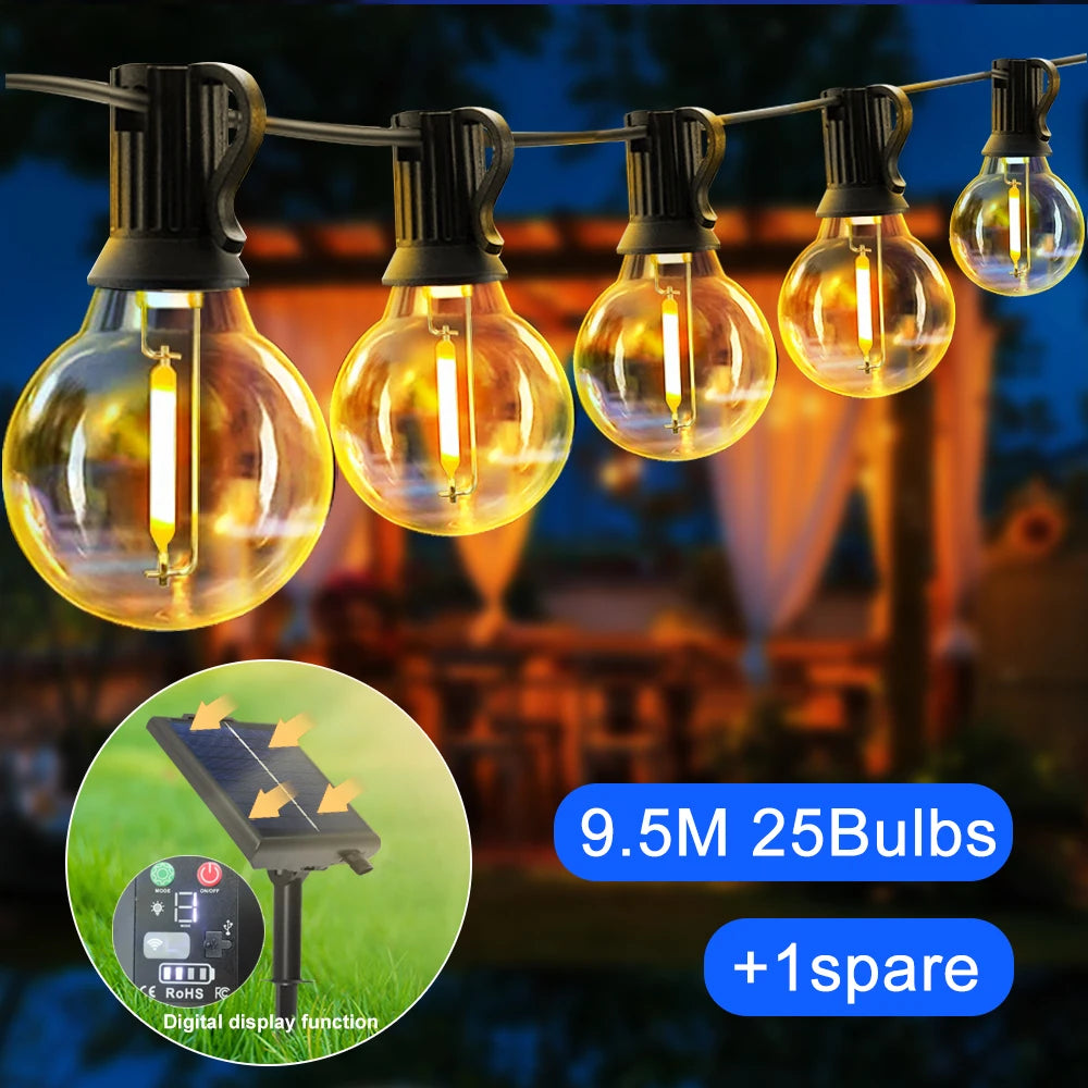 Variant image for Solar String Lights for Outdoor Use, Waterproof G40 Patio Lights, Eco-Friendly Party Lights-3