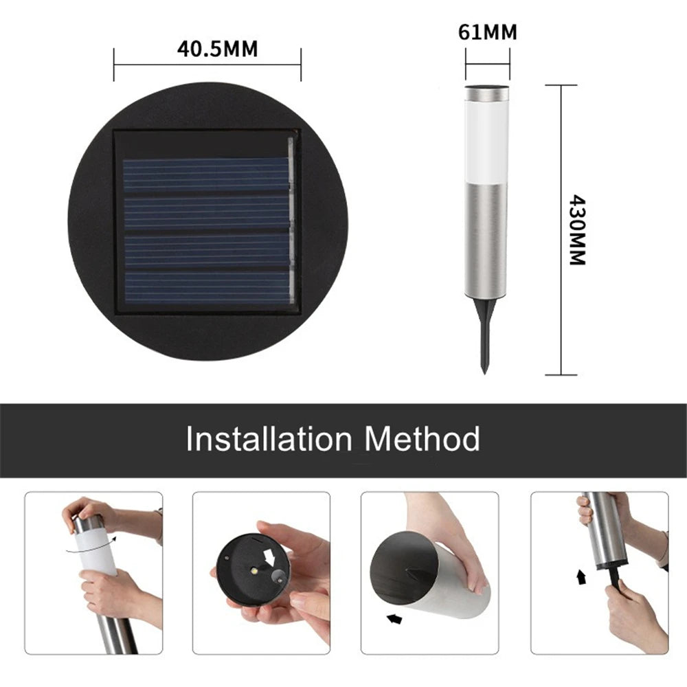 Solar LED Garden Pathway Lights - Waterproof & Easy to Install