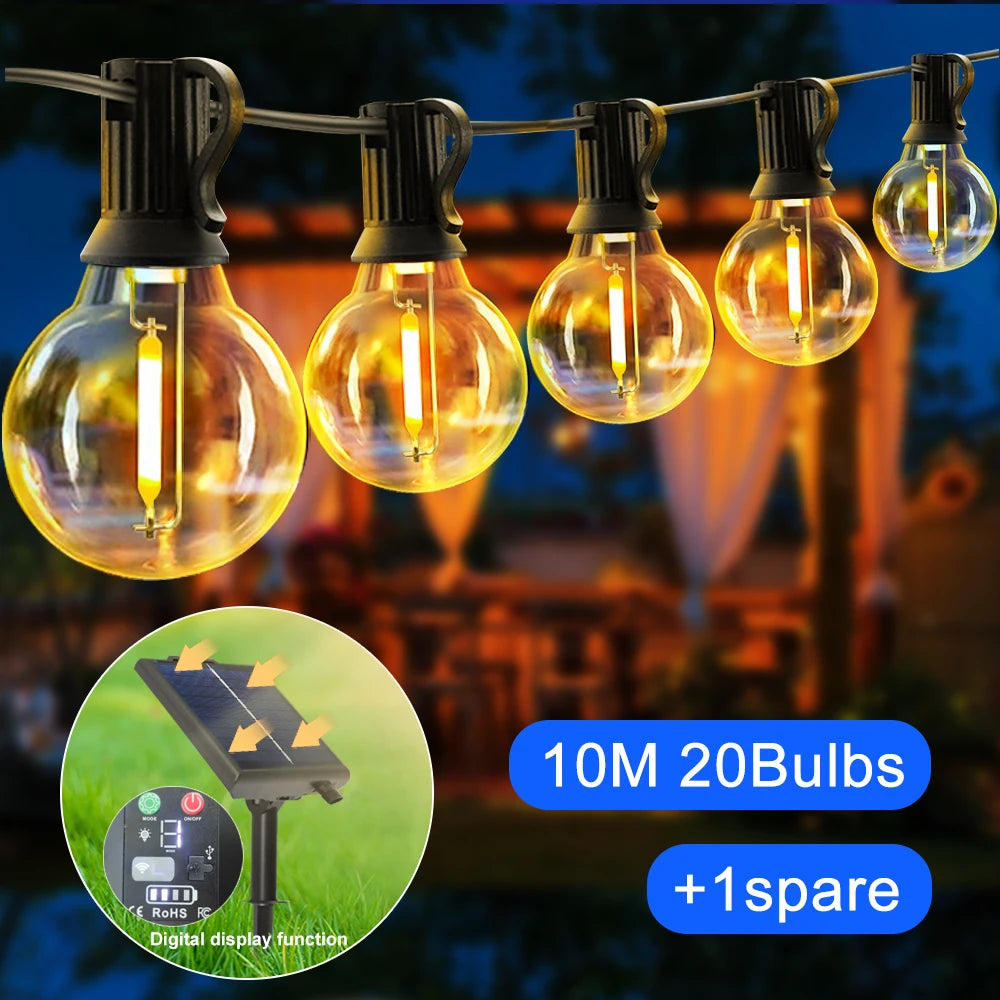 Variant image for Solar String Lights for Outdoor Use, Waterproof G40 Patio Lights, Eco-Friendly Party Lights-2