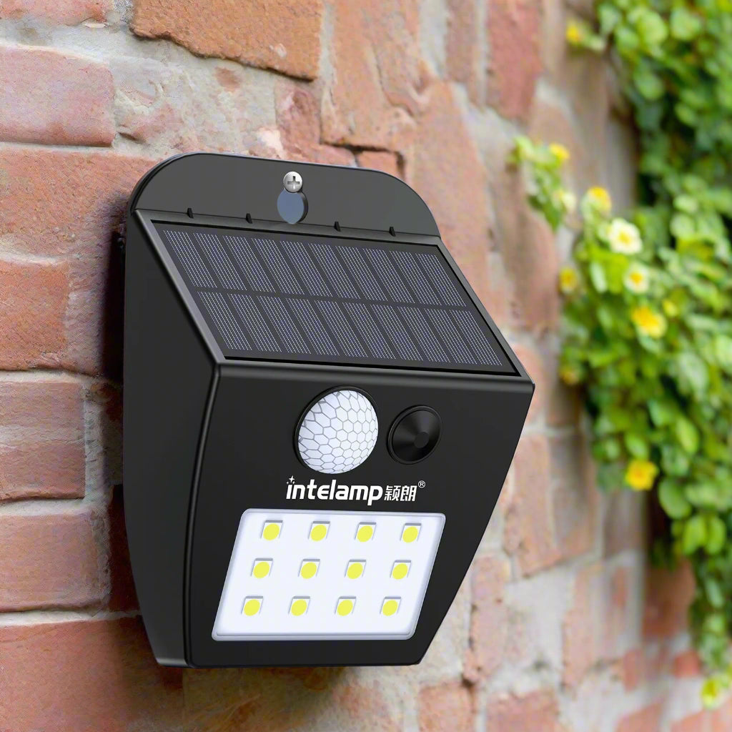 Solar Powered LED Outdoor Wall Light, Eco-Friendly Auto-Sensing Design