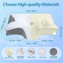 Premium Memory Foam U-Shaped Travel Neck Pillow - Ultimate Comfort for Long Journeys