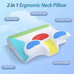 Premium Memory Foam U-Shaped Travel Neck Pillow - Ultimate Comfort for Long Journeys