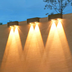 Solar Wall Lights Outdoor, Waterproof Solar Powered Wall Lights with 3 Modes