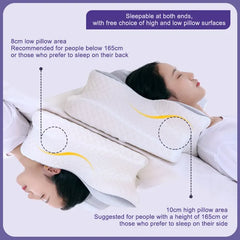 Orthopedic Memory Foam Pillow - Best Pillow for Side Sleepers & Neck Pain Relief, Butterfly Shaped Design