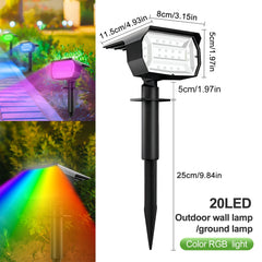 Variant image for Outdoor Solar Spot Lights, 72 LED Waterproof Wall Lights for Landscape Lighting-1