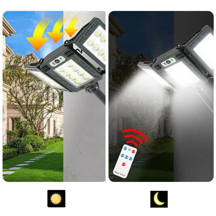 Powerful Outdoor Solar Lights with Motion Sensor, Solar Garden Lights for Yard