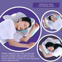 Orthopedic Memory Foam Pillow - Best Pillow for Side Sleepers & Neck Pain Relief, Butterfly Shaped Design