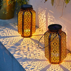 Solar Lantern for Outdoor Use, Hanging Solar Lanterns with Vintage Design