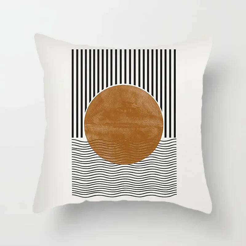 Image of Abstract line pattern cushion cover for home decor and sofa decoration