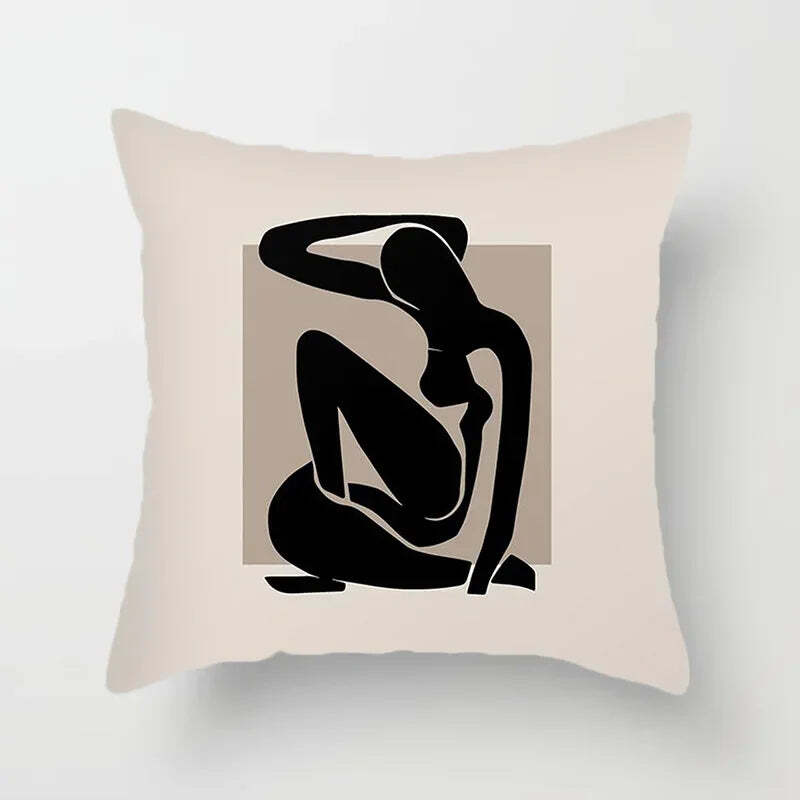 Image of Abstract line pattern cushion cover for home decor and sofa decoration