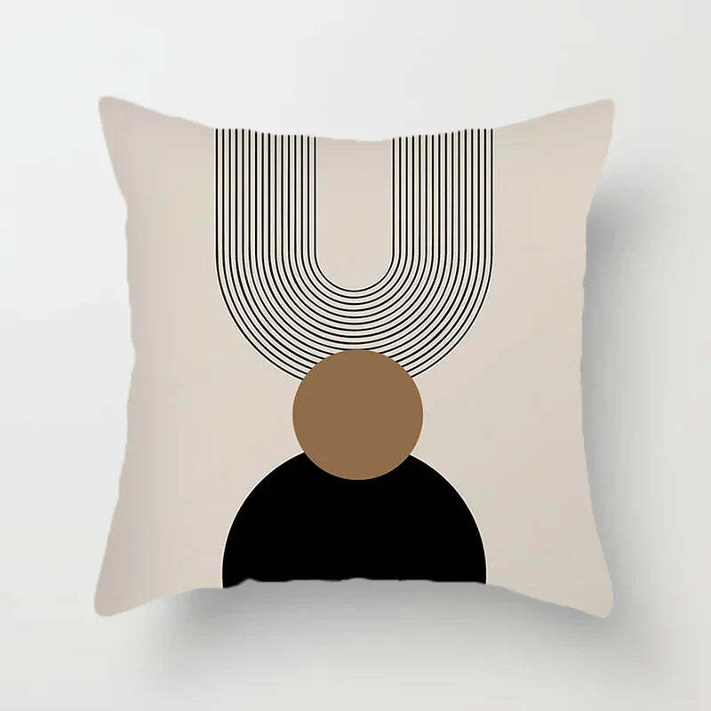 Image of Abstract line pattern cushion cover for home decor and sofa decoration