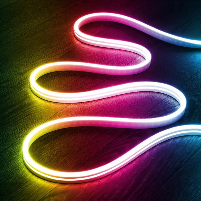 Image of Acosh neon LED strip lights with music sync and RGBIC dreamcolor effect