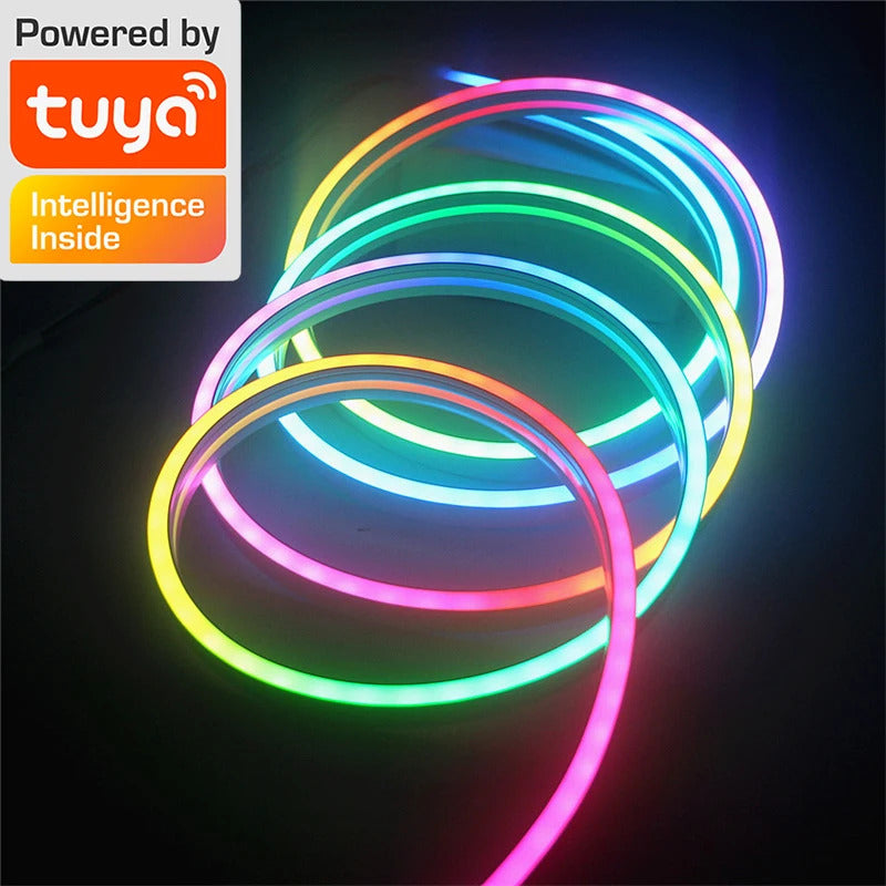 Image of Acosh neon LED strip lights with music sync and RGBIC dreamcolor effect