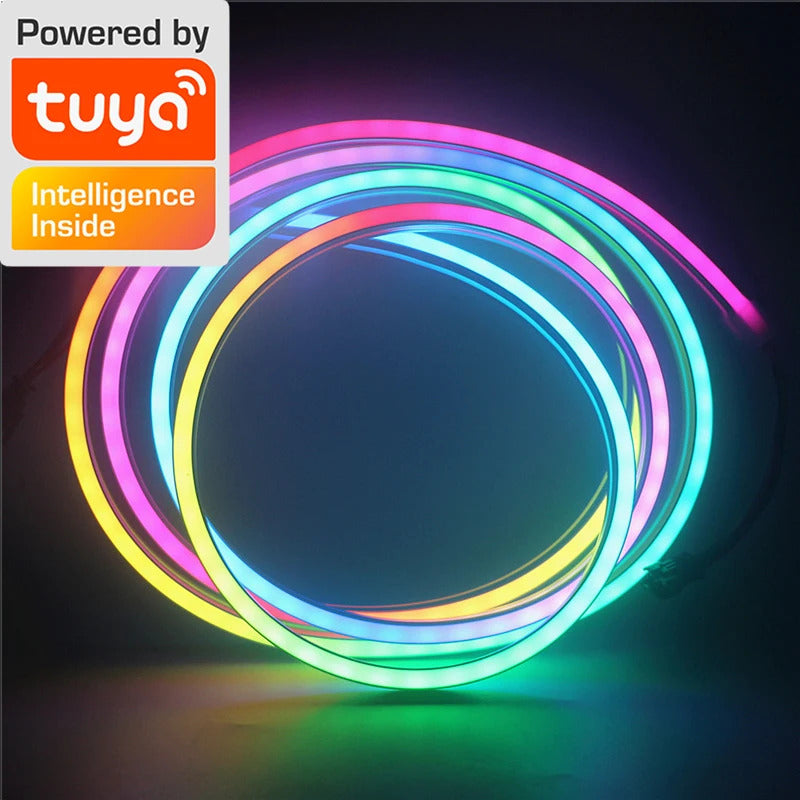 Image of Acosh neon LED strip lights with music sync and RGBIC dreamcolor effect