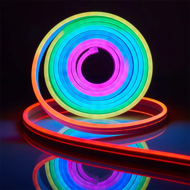 Image of Acosh neon LED strip lights with music sync and RGBIC dreamcolor effect