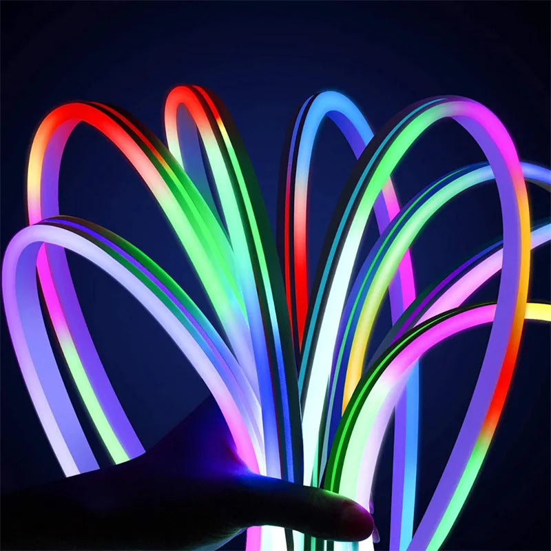 Image of Acosh neon LED strip lights with music sync and RGBIC dreamcolor effect