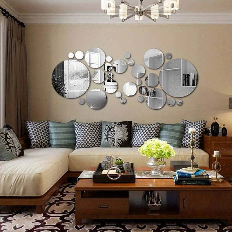 Image of Acrylic mirror decorative wall stickers for stylish home decor