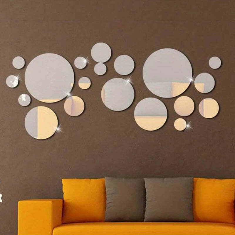 Image of Acrylic mirror decorative wall stickers for stylish home decor