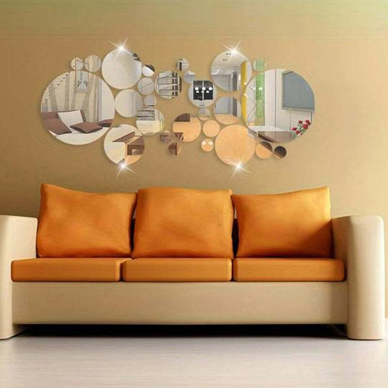 Image of Acrylic mirror decorative wall stickers for stylish home decor