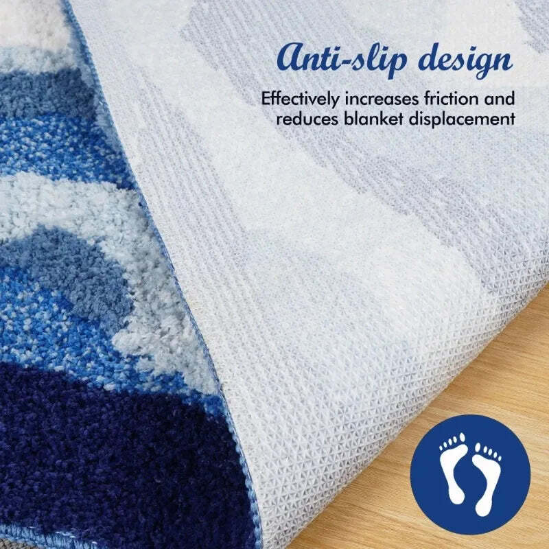 Image of Aesthetic wave rug for home décor and comfort