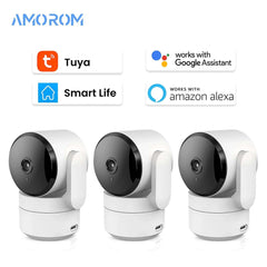 Image of Amorom 1080P WiFi indoor camera with Google Assistant and Alexa support