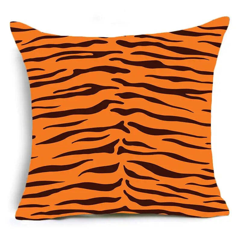 Image of Animal print throw pillow case collection for decorative home accents