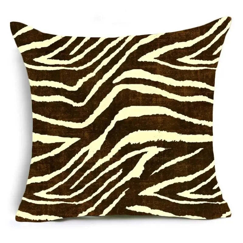 Image of Animal print throw pillow case collection for decorative home accents