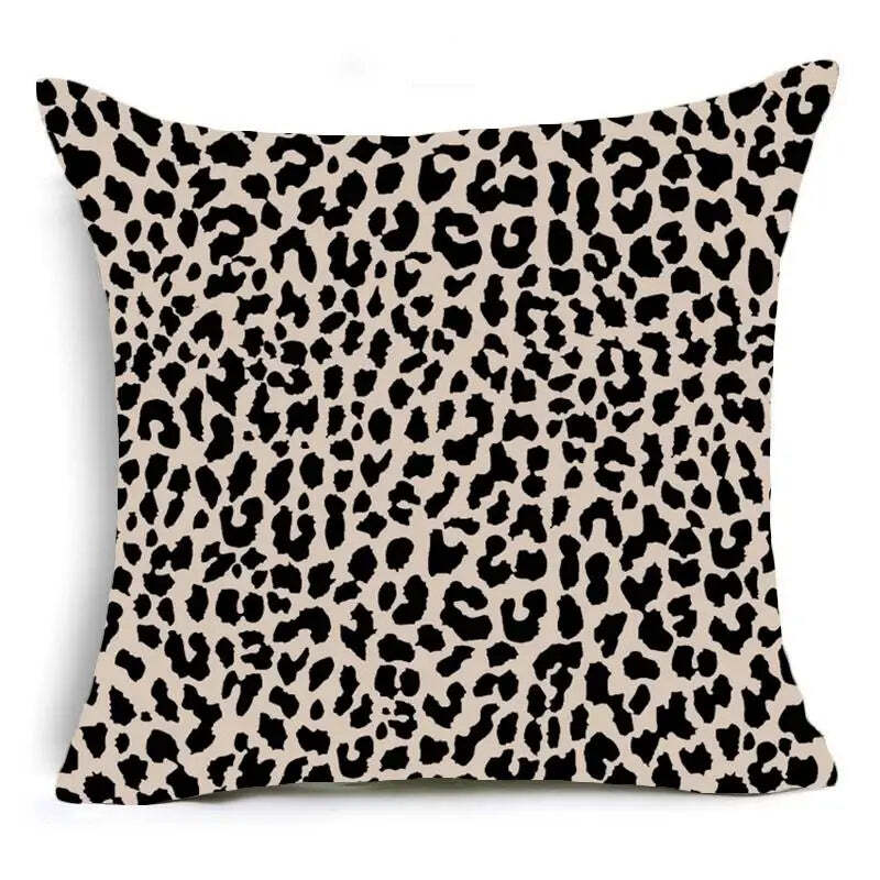 Image of Animal print throw pillow case collection for decorative home accents