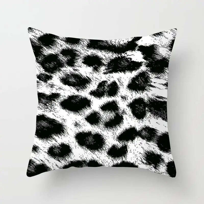 Image of Animal print throw pillow case collection for decorative home accents