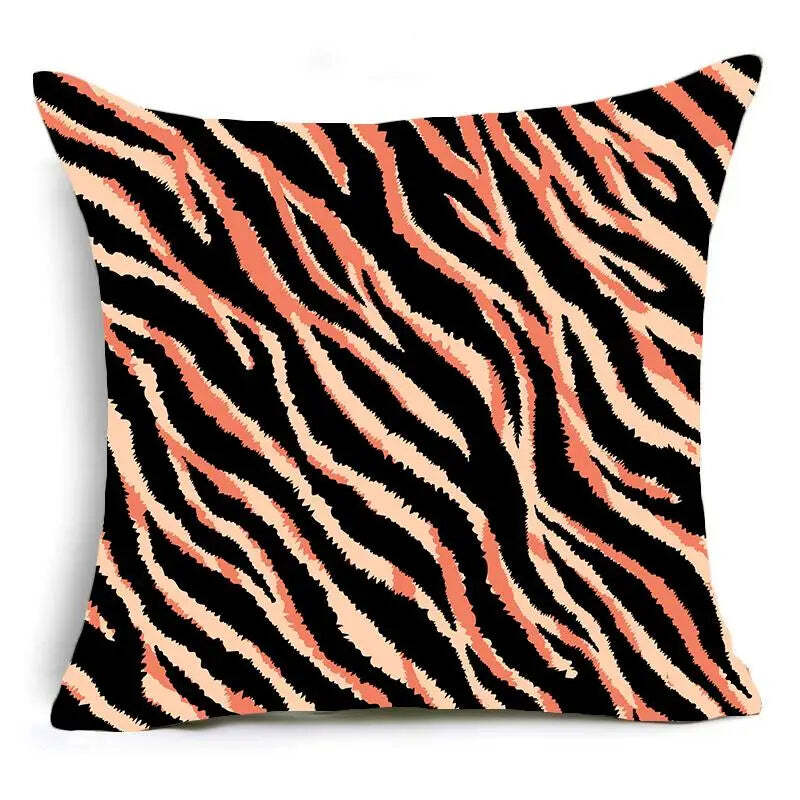 Image of Animal print throw pillow case collection for decorative home accents