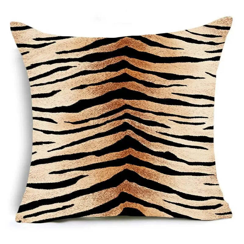 Image of Animal print throw pillow case collection for decorative home accents