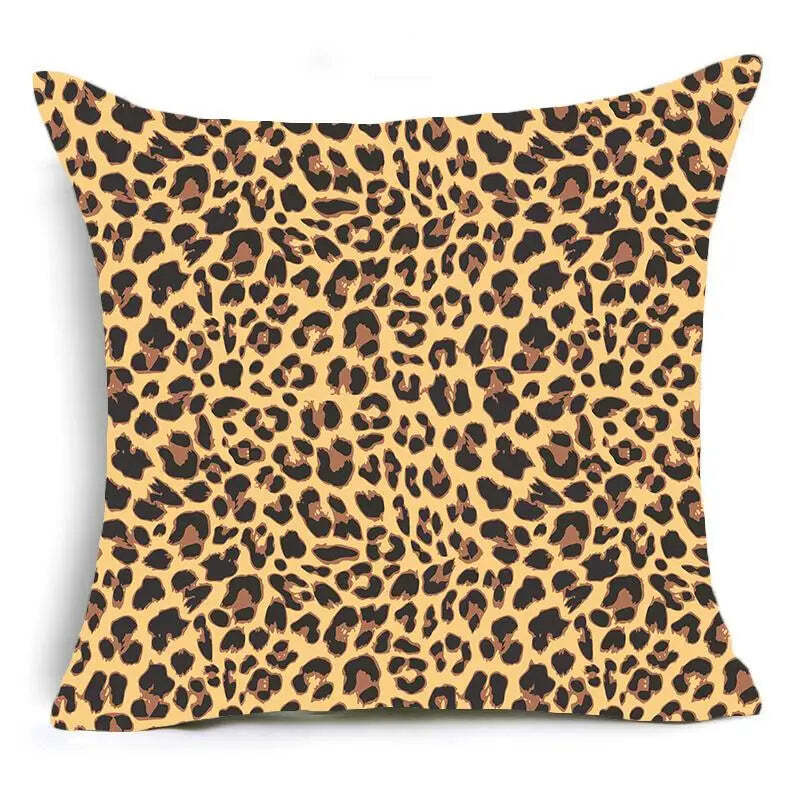 Image of Animal print throw pillow case collection for decorative home accents