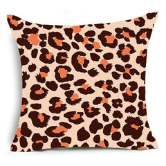 Image of Animal print throw pillow case collection for decorative home accents