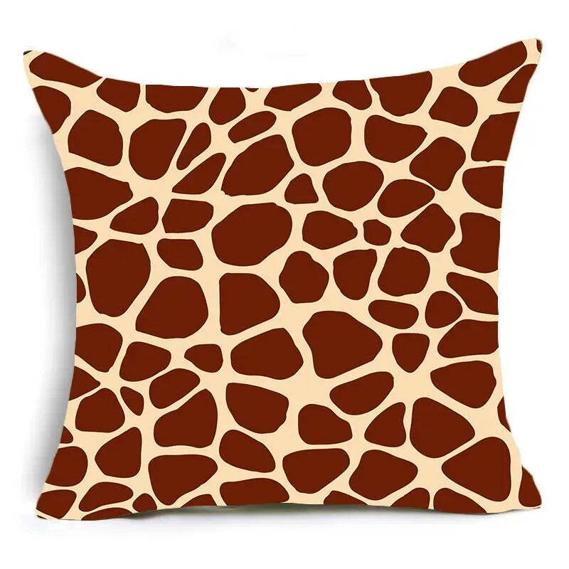 Image of Animal print throw pillow case collection for decorative home accents