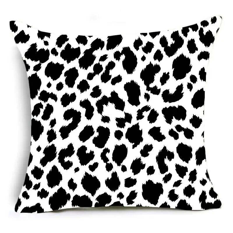 Image of Animal print throw pillow case collection for decorative home accents