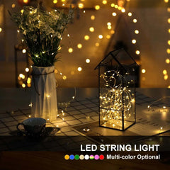 Image of Battery-powered LED string lights for holiday, wedding, and party decoration