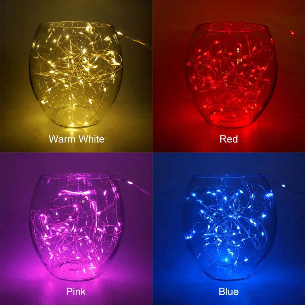 Image of Battery-powered LED string lights for holiday, wedding, and party decoration